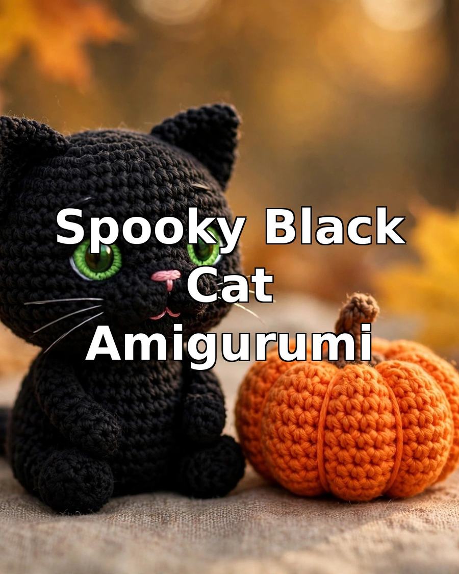 Spooky Black Cat Amigurumi Crochet Pattern — view 2