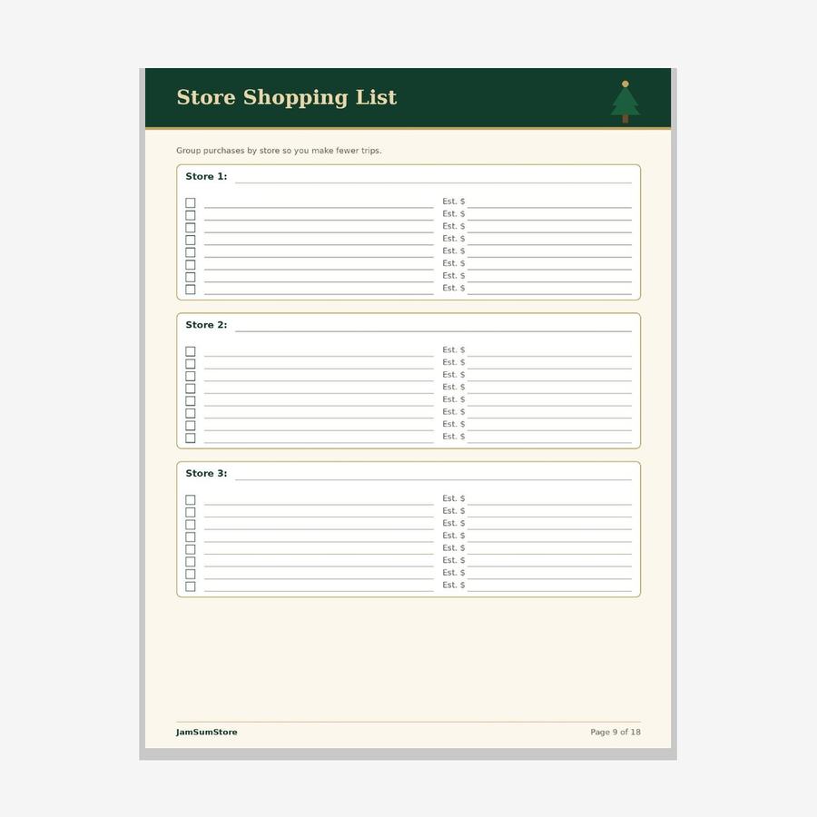 Christmas Gift Budget & Shopping Planner — view 3