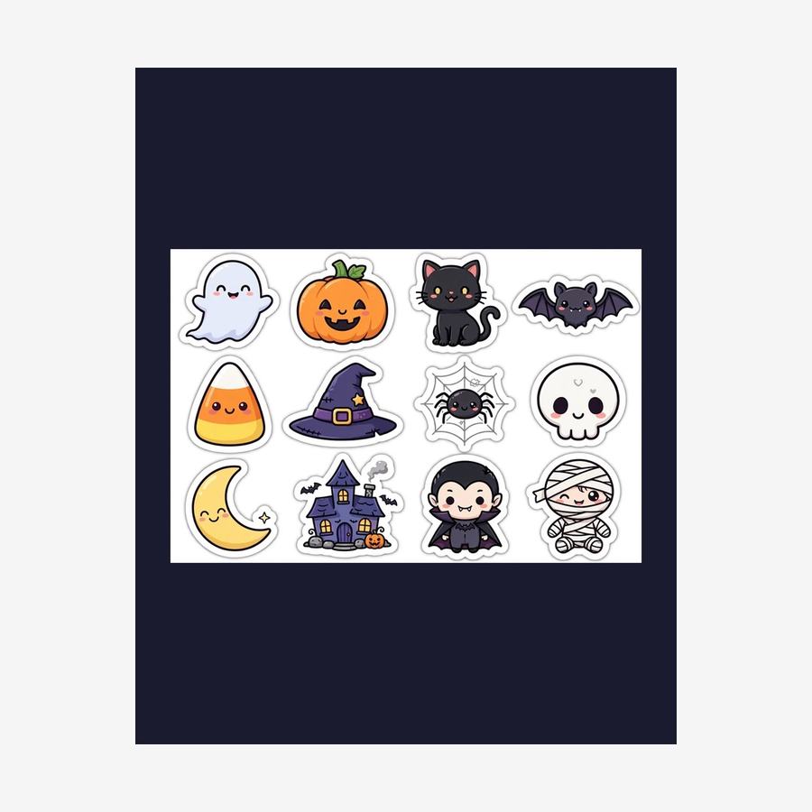 Christmas Sticker Sheet — 12 Cute Printable Stickers — view 2