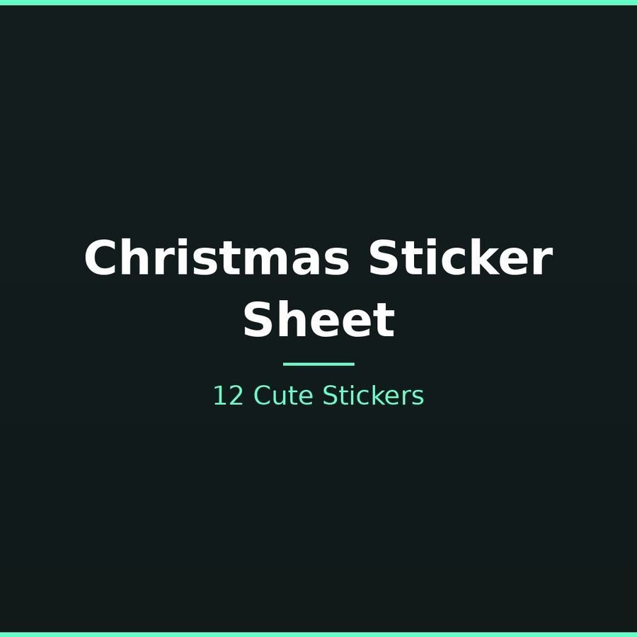 Christmas Sticker Sheet — 12 Cute Printable Stickers — view 4