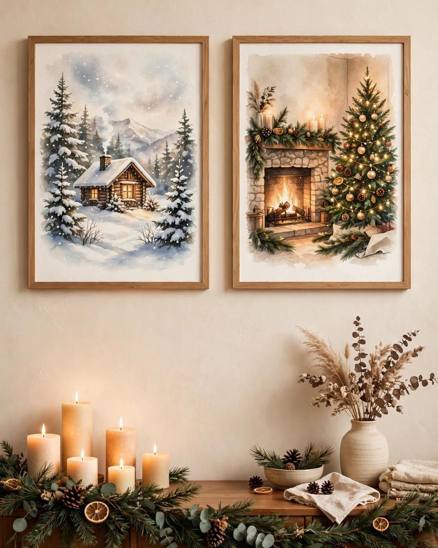 Cozy Christmas Wall Art — digital download by JamSumStore