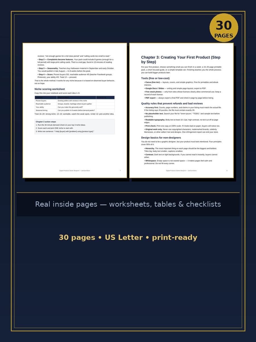 Digital Products Starter Blueprint — view 3