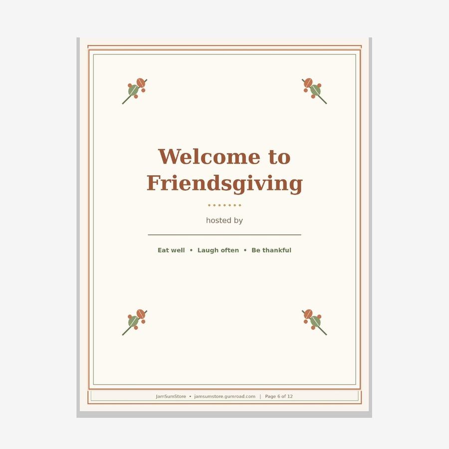 It's Giving… Friendsgiving — Potluck Party Bundle — view 3