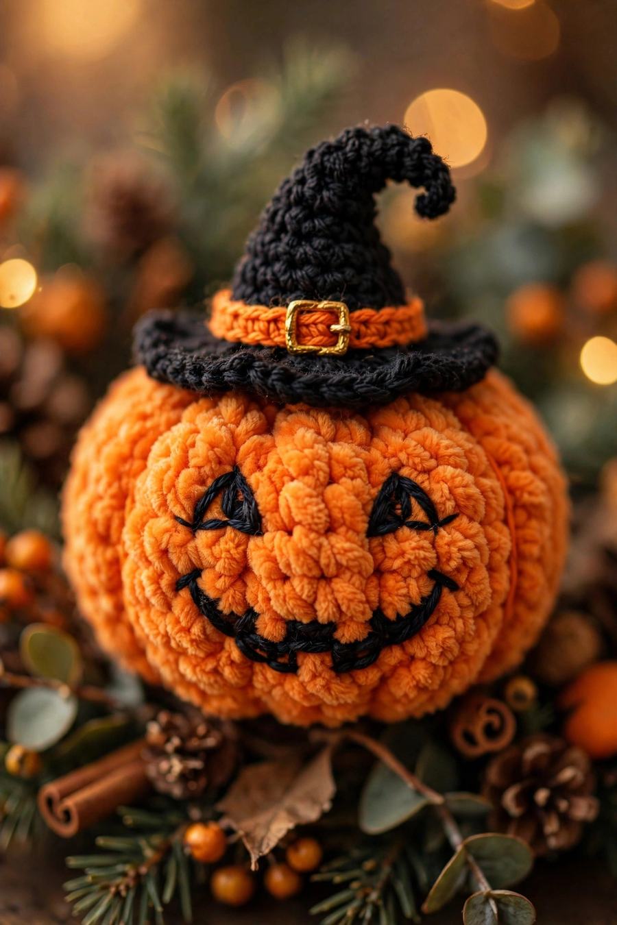 Halloween Crochet Wreath Pattern — view 3