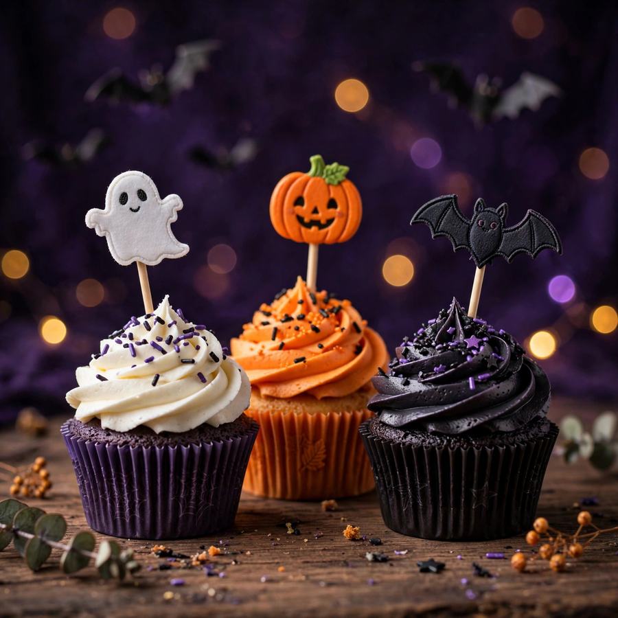 Halloween Cupcake Toppers — 12 Printable Spooky Designs — view 2