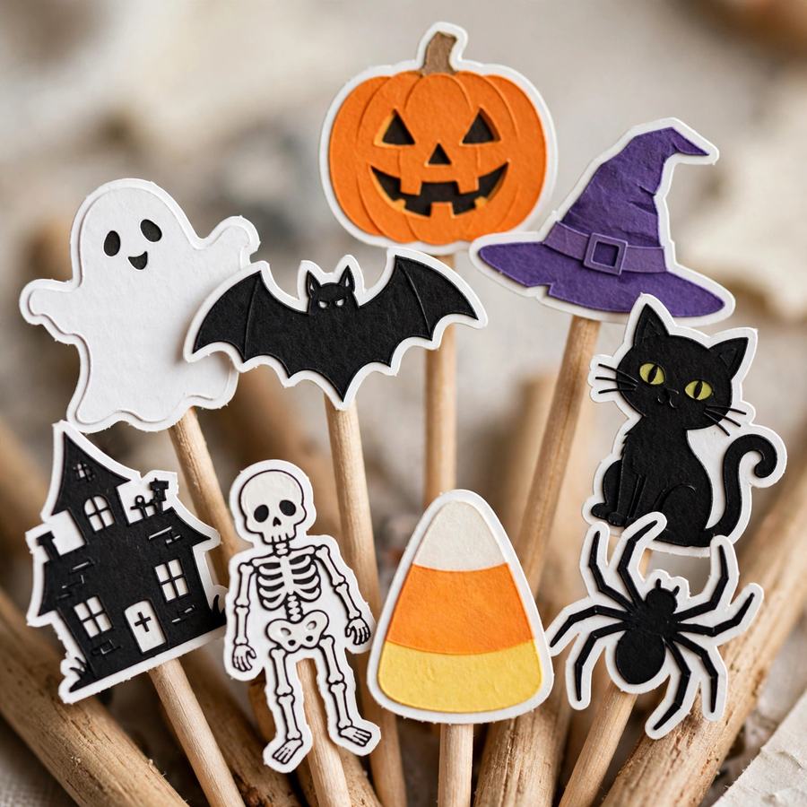 Halloween Cupcake Toppers — 12 Printable Spooky Designs — view 3