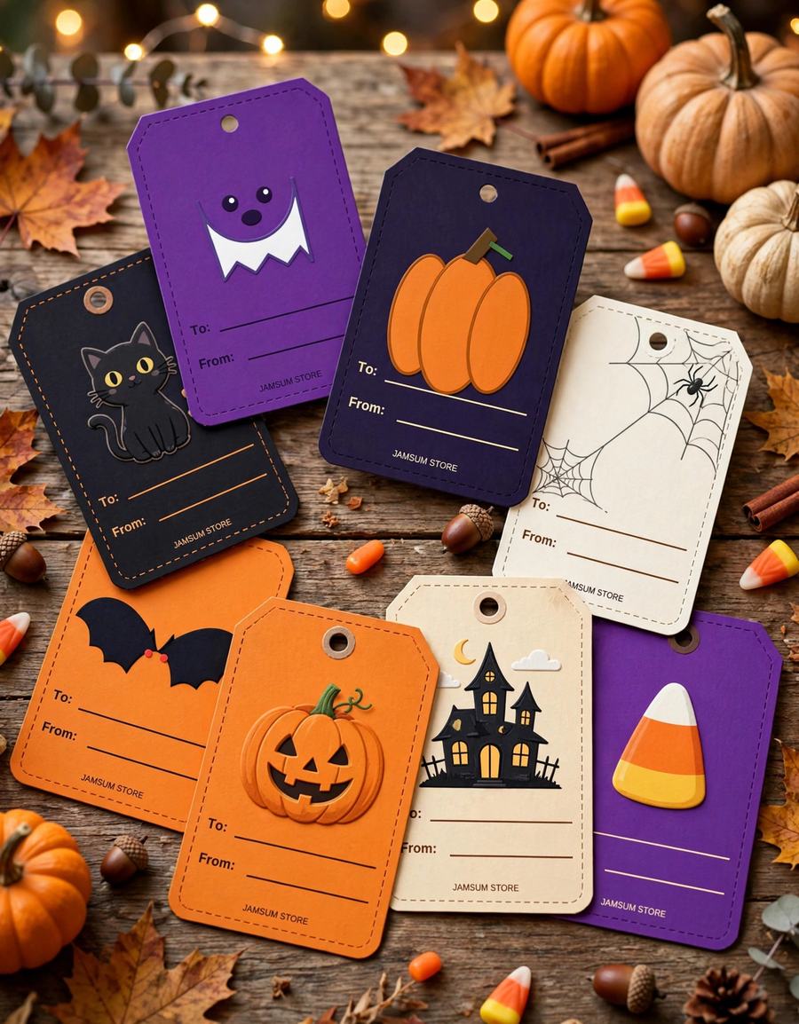 Halloween Gift Tag Set — 24 Printable Tags — view 2