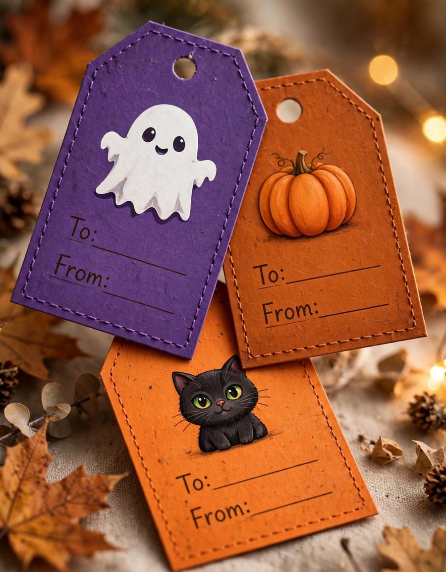 Halloween Gift Tag Set — 24 Printable Tags — view 3
