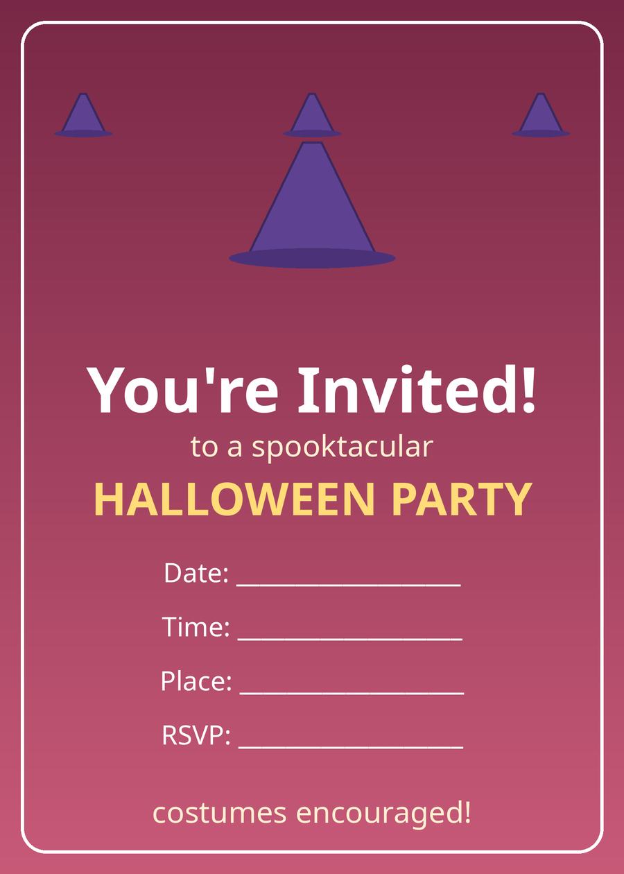 Halloween Party Invitation Pack — 12 Printable 5x7 Designs — view 3