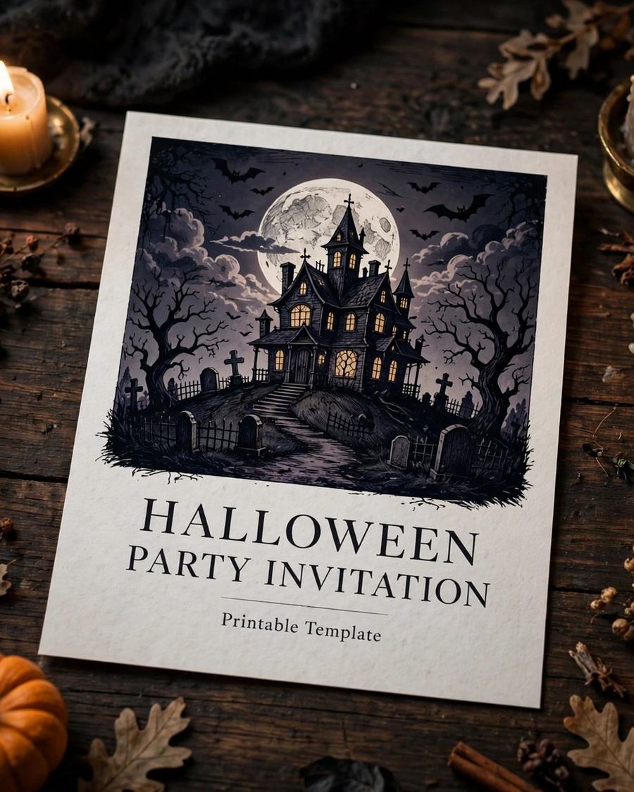 Halloween Party Invitation Template — view 2