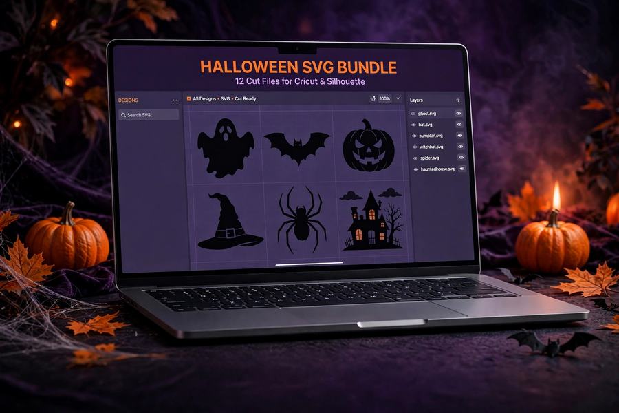 Halloween SVG Bundle (12 Cut Files) — digital download by JamSumStore