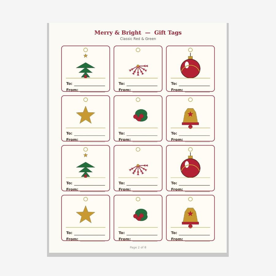 Merry & Bright Gift Tag Collection — view 2