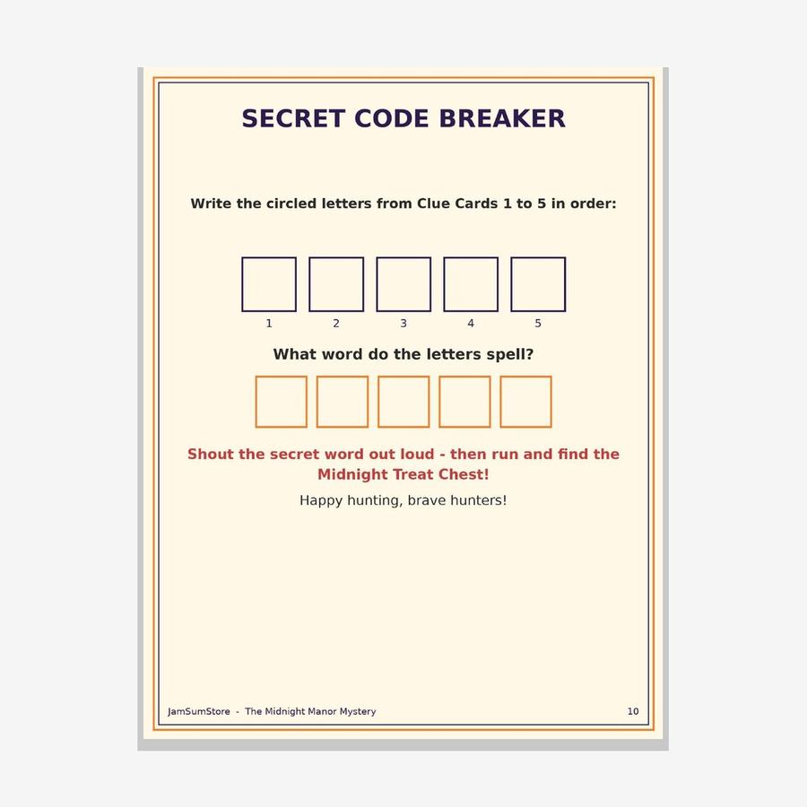 The Midnight Manor Mystery — Halloween Treasure Hunt Kit — view 3