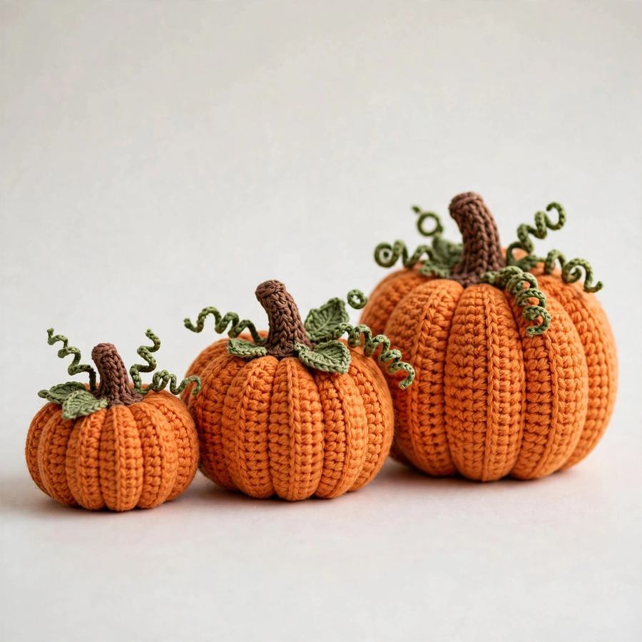Mini Pumpkin Patch Crochet Pattern — Set of 3 — view 4
