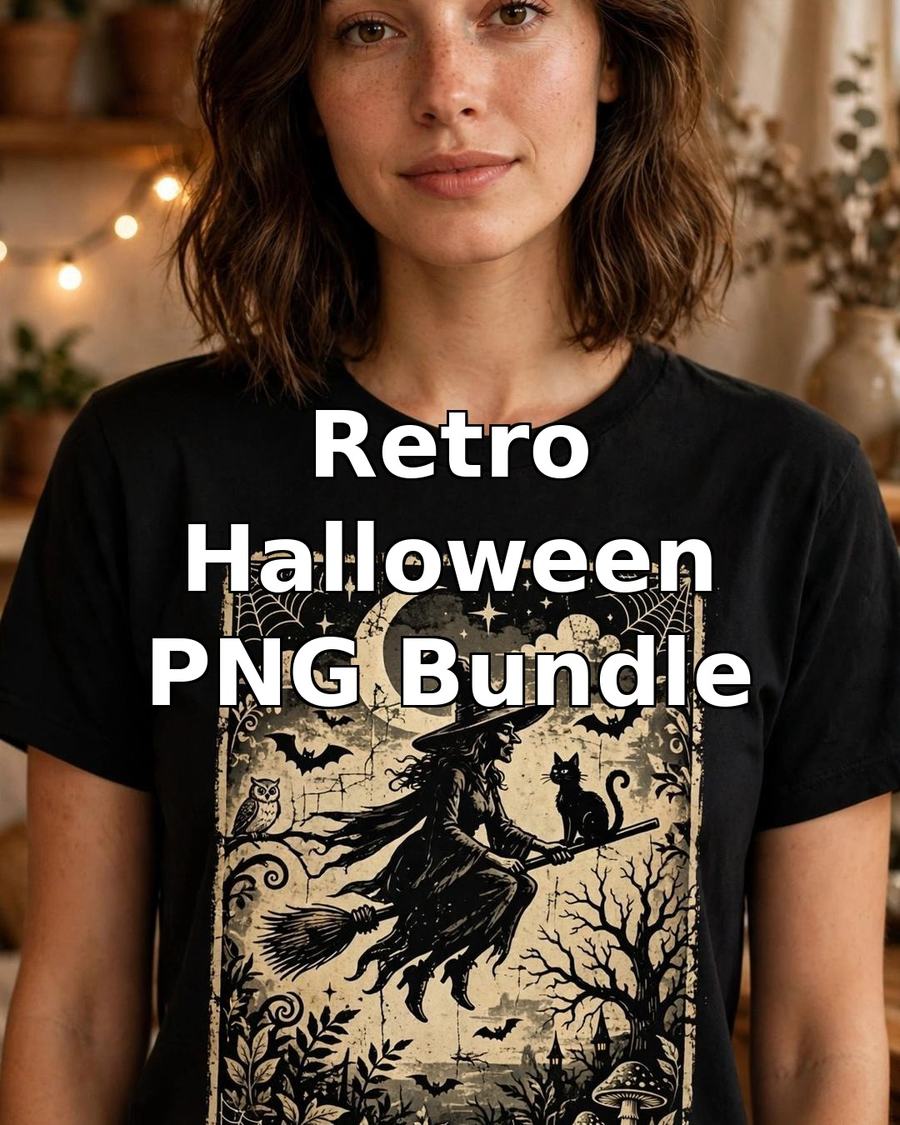 Retro Halloween PNG Bundle — view 2