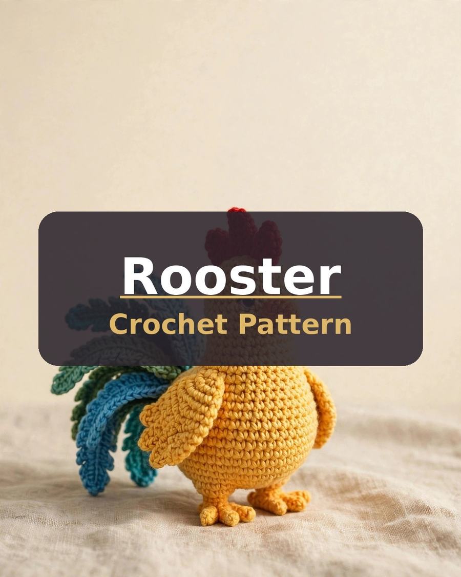 Rooster Crochet Pattern — view 2