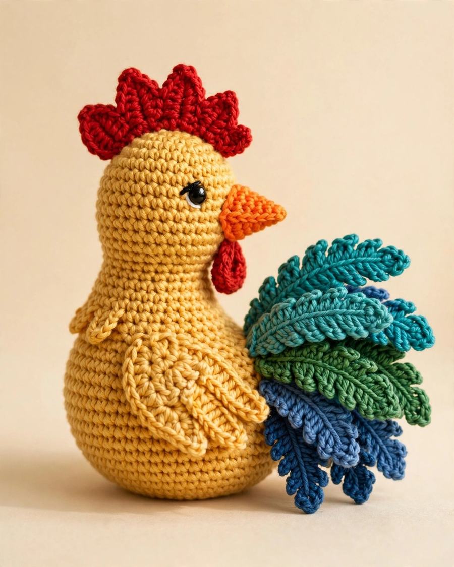 Rooster Crochet Pattern — view 4