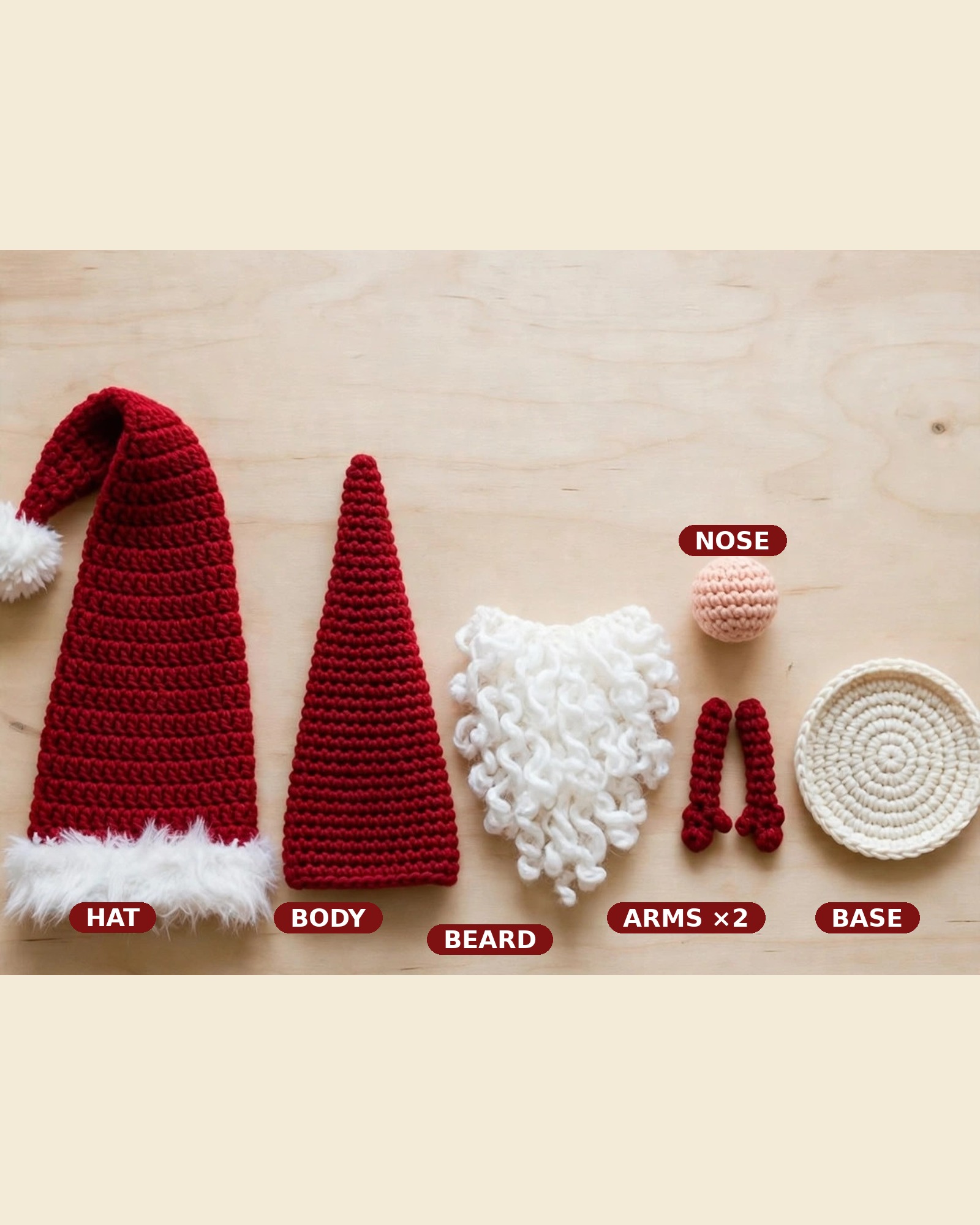 Santa Gnome Amigurumi Crochet Pattern — view 5