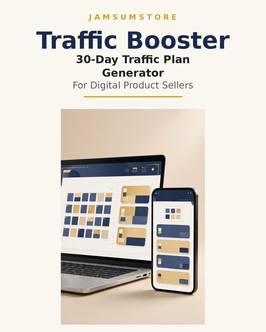 Traffic Booster — 30-Day Traffic Plan Generator — digital download by JamSumStore