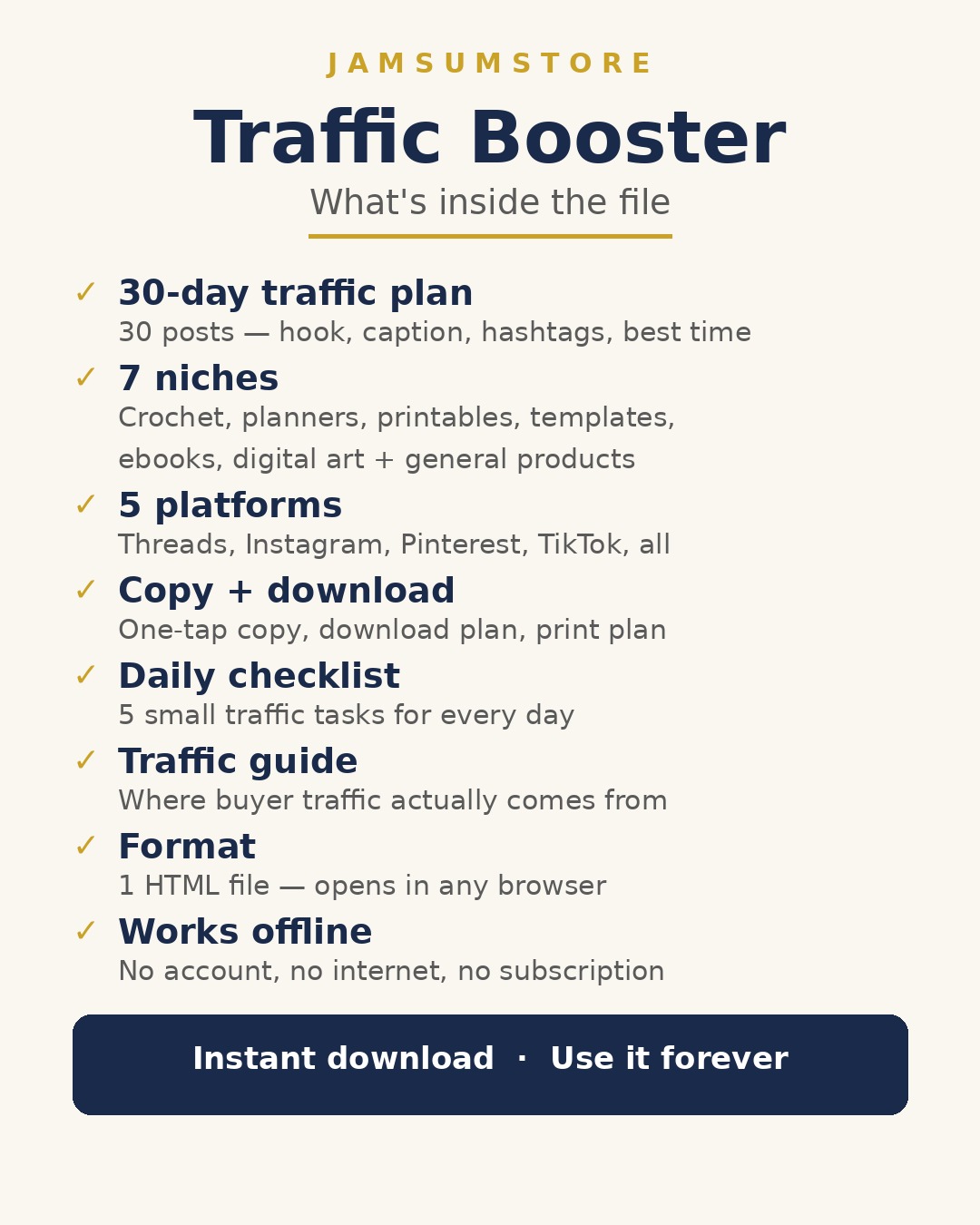 Traffic Booster — 30-Day Traffic Plan Generator — view 6