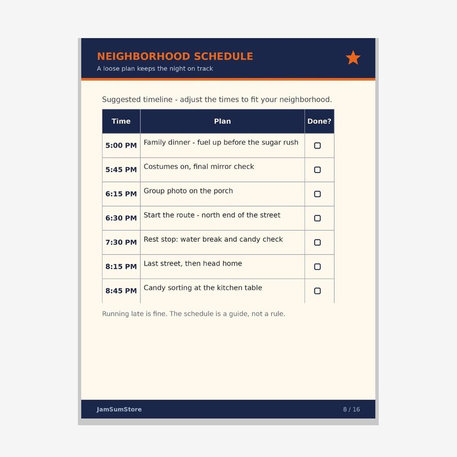 Trick-or-Treat Night Planner — view 3