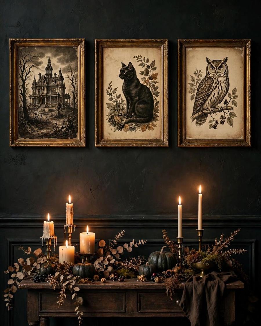 Vintage Halloween Wall Art — digital download by JamSumStore