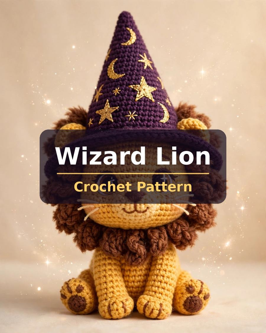 Wizard Lion Amigurumi Crochet Pattern — view 2